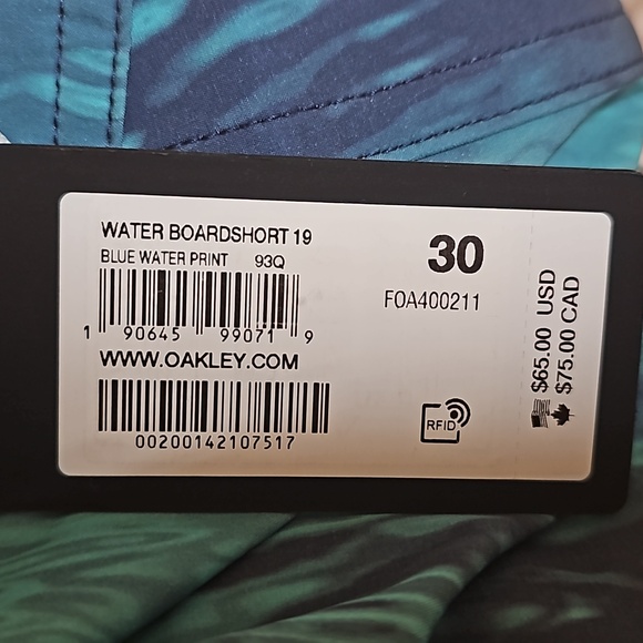 Oakley Water Boardshort 19 Size 30 $65 NWT - Picture 8 of 9